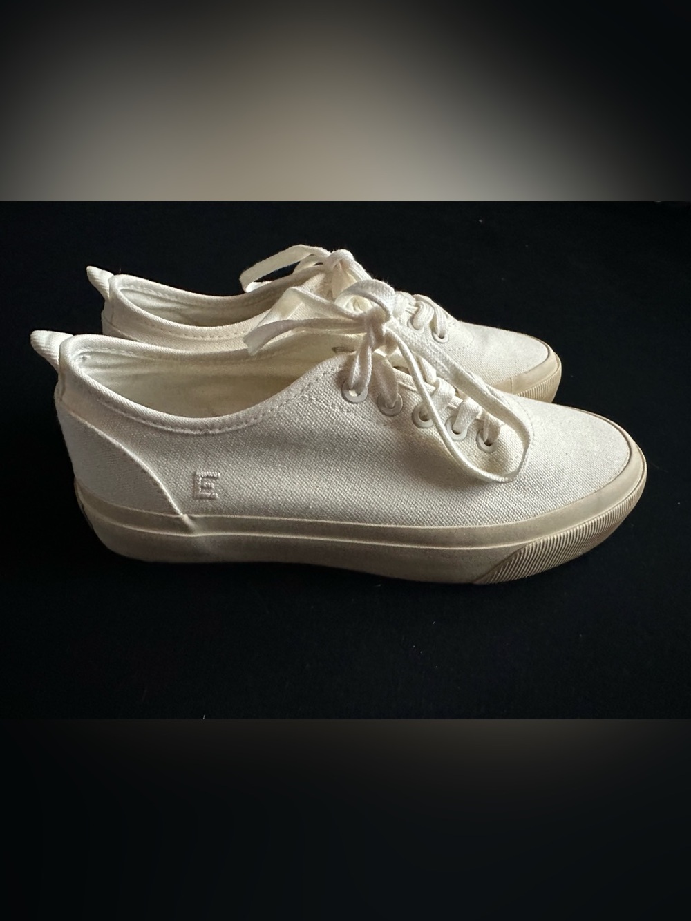 Everlane Low-Top forever sneakers Canvas Sneakers in Natural Cream/  white 5.5 - Picture 4 of 12